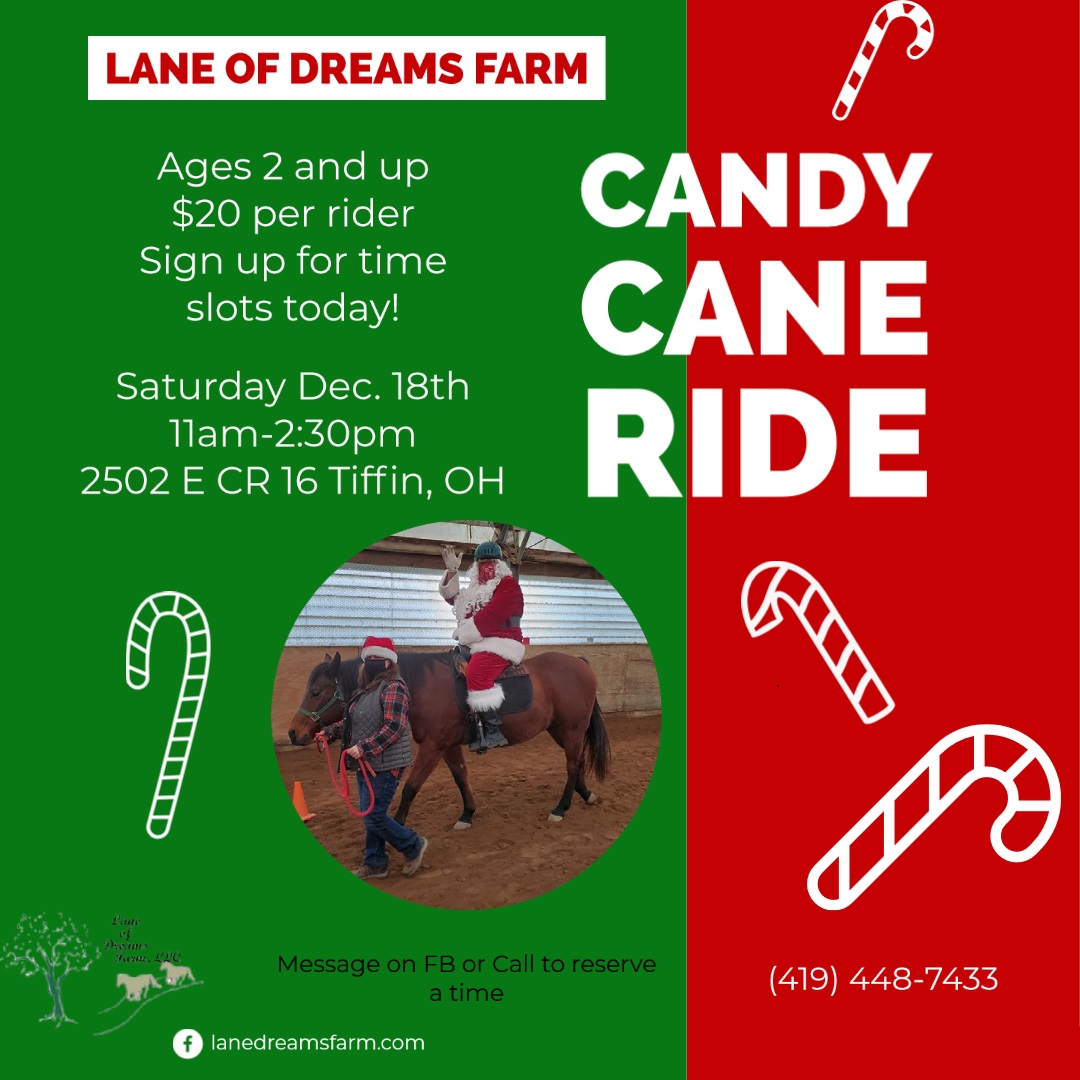 Lane of Dreams Farm Candy Cane Ride on Horseback
