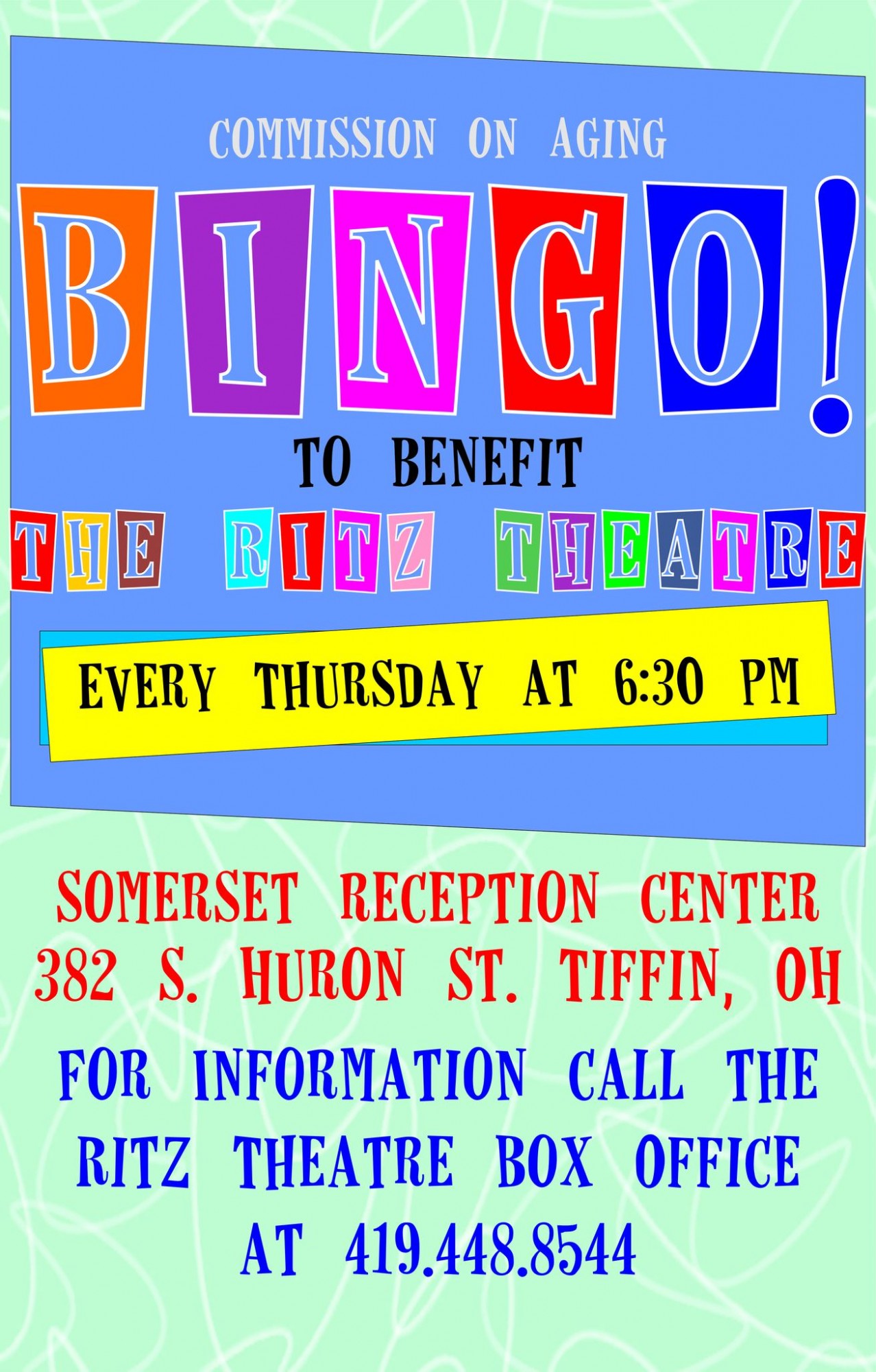 Commission on Aging BINGO to benefit The Ritz Theatre