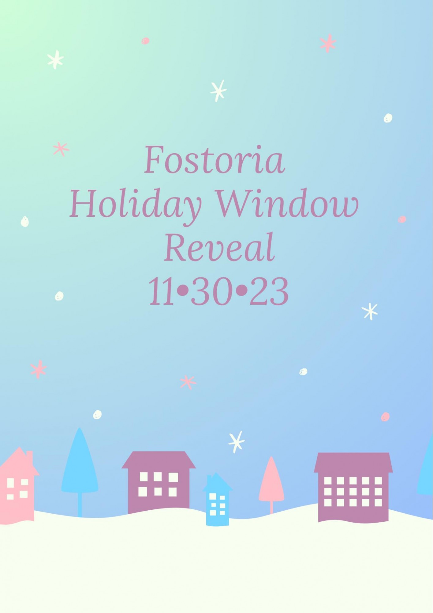 Fostoria Holiday Window Reveal