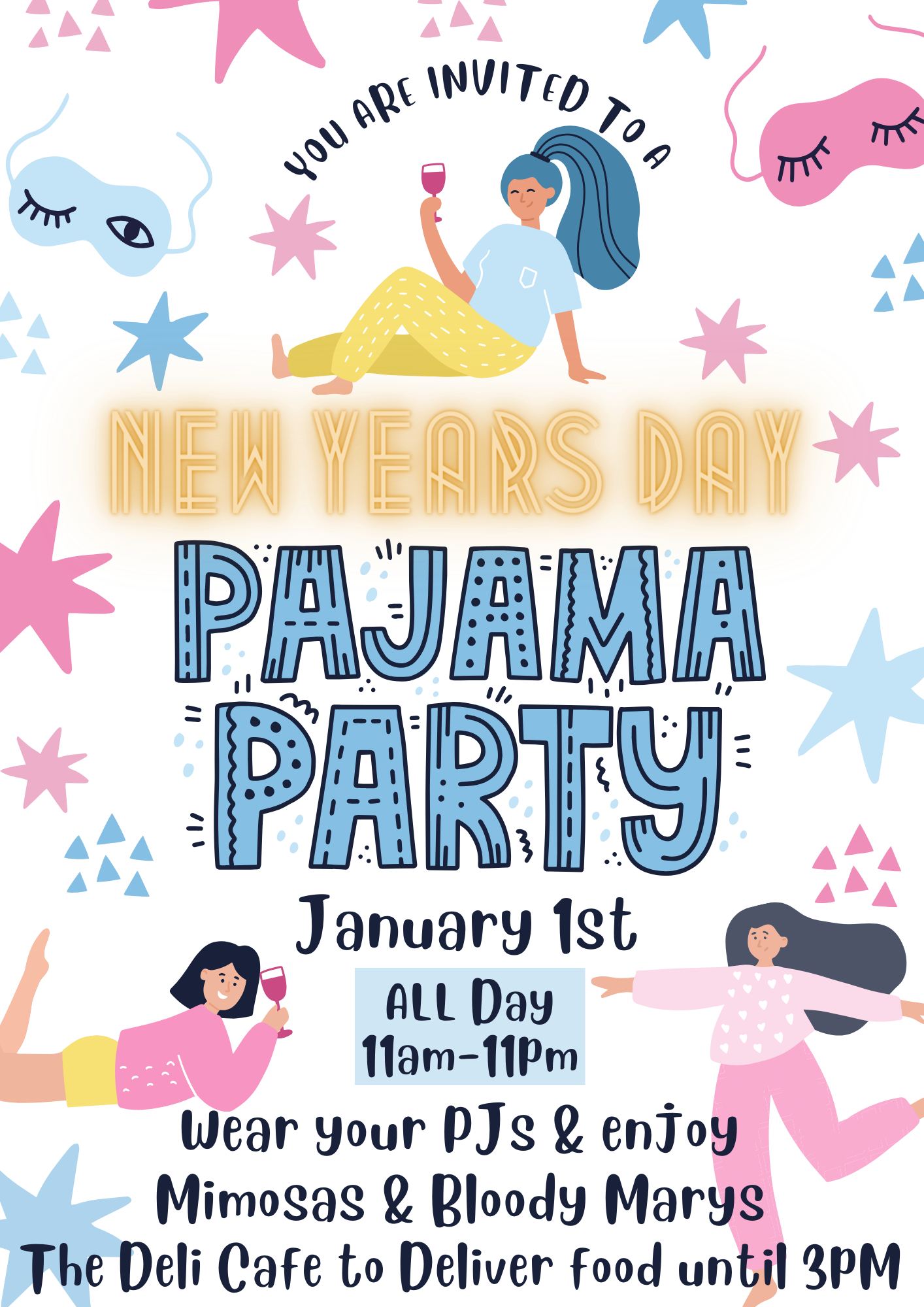 New Year's Day Pajama Party