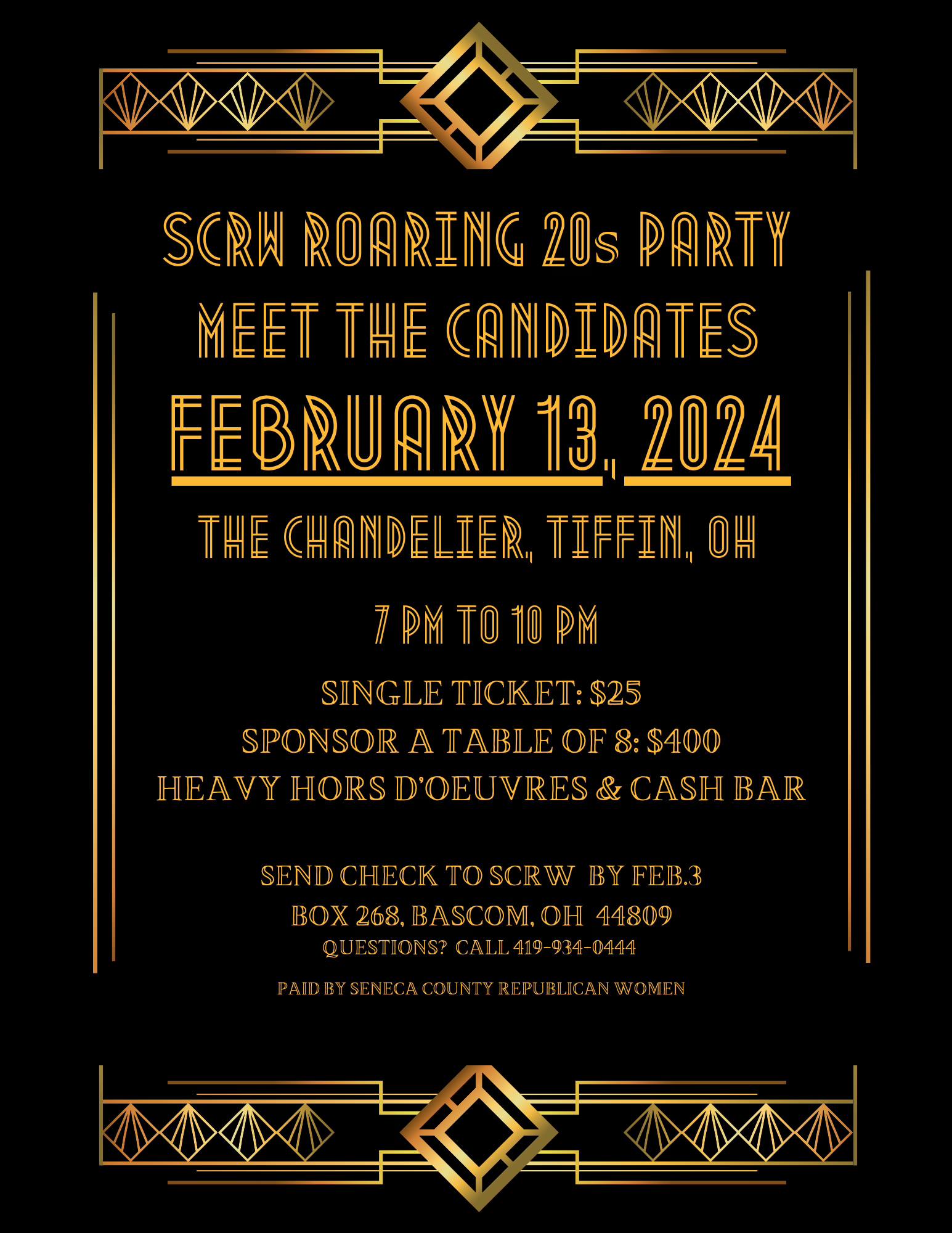 Roaring 20's Party/Meet the Candidates