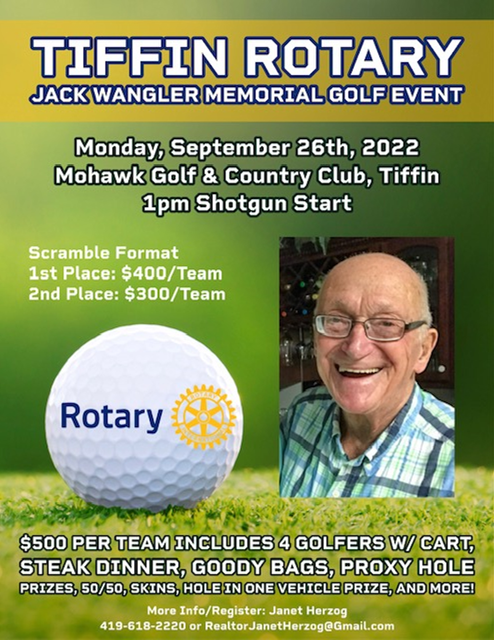 Tiffin Rotary Jack Wangler Memorial Golf Event