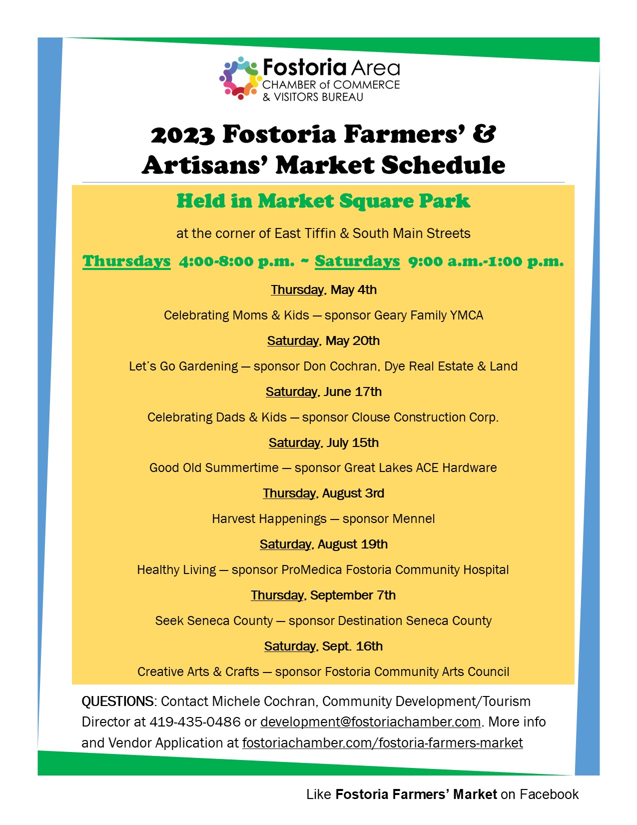 Fostoria Farmers' & Artisans' Market | Let's Go Gardening