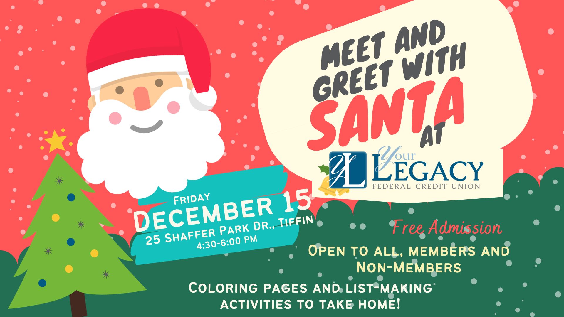 Meet and Greet with Santa at Your Legacy FCU
