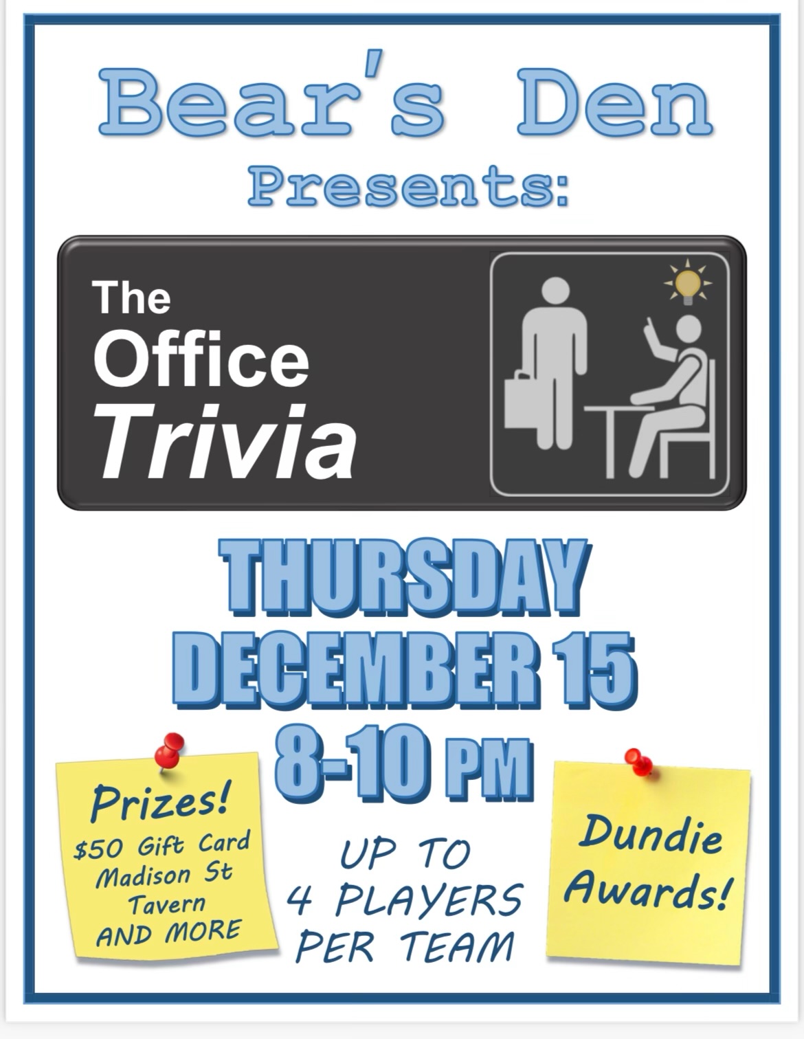 The Office Trivia at The Bear's Den