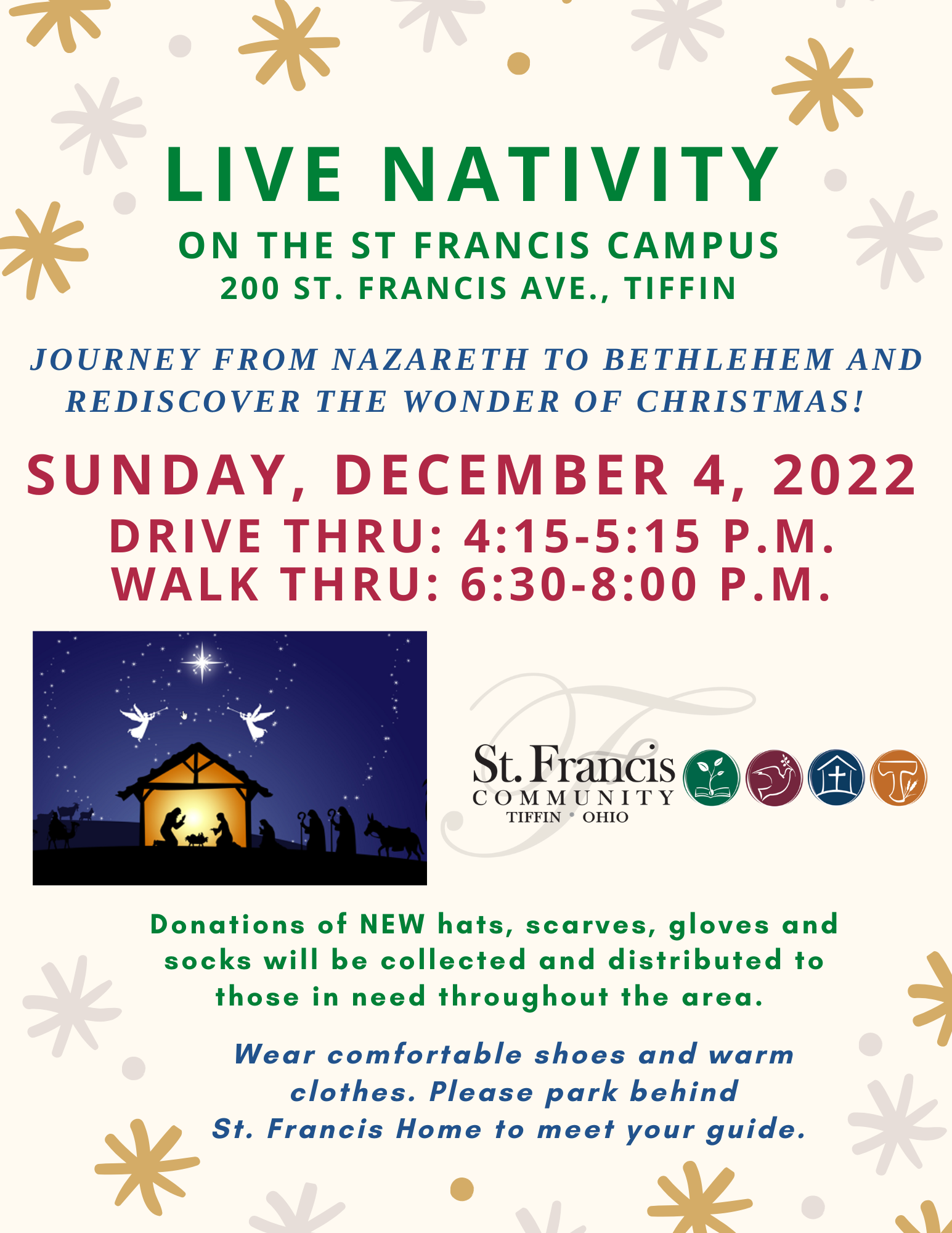 Live Nativity on the St. Francis Campus