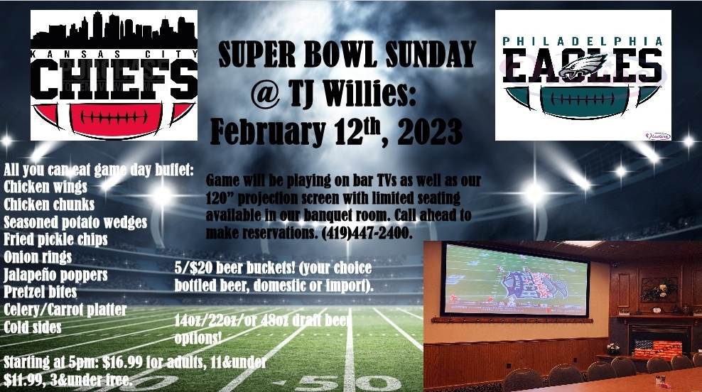 Super Bowl Sunday at TJ Willies