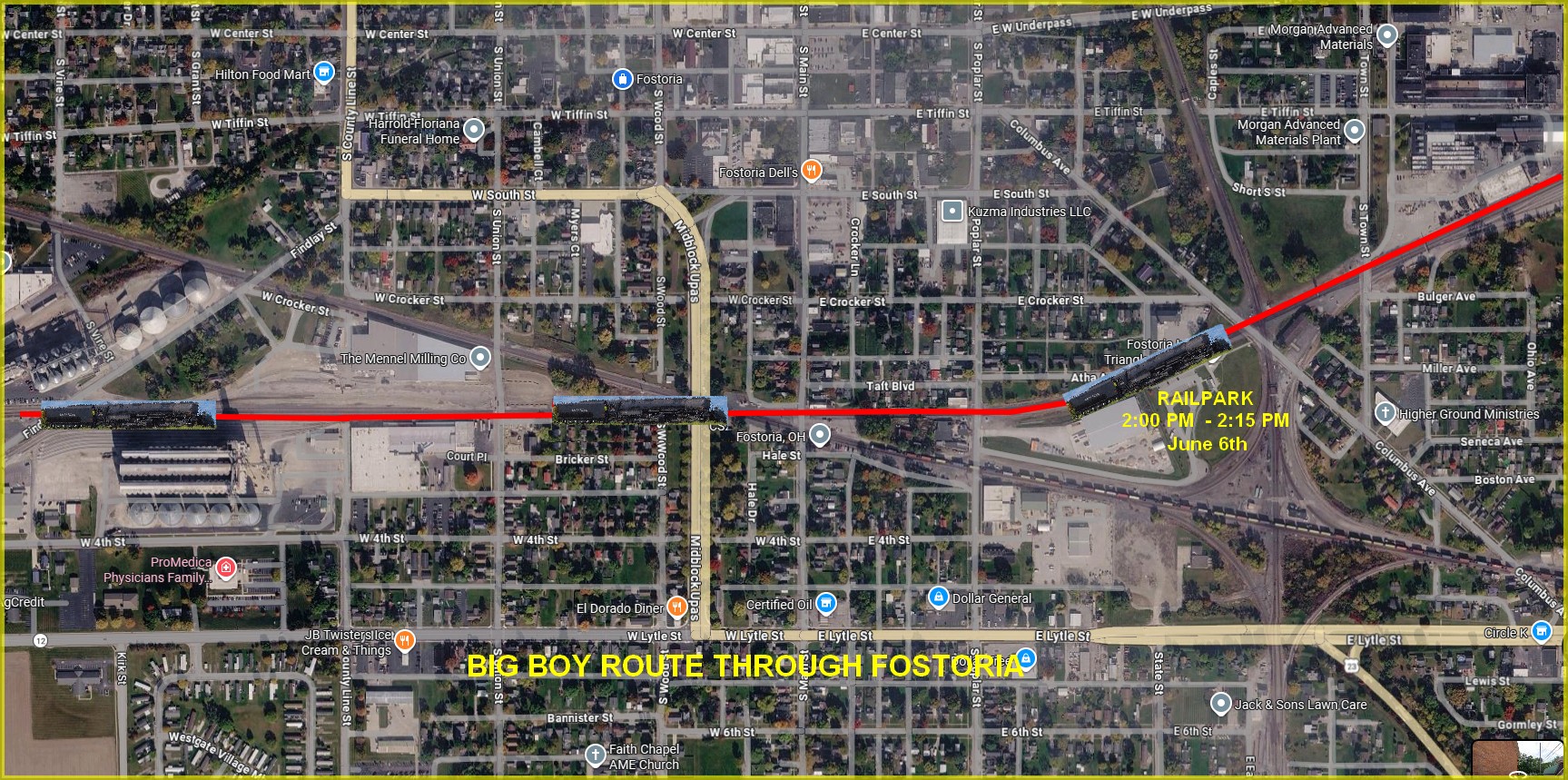 Big Boy Route Through Fostoria